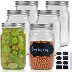 6pcs 32oz Mason Jars Set, New