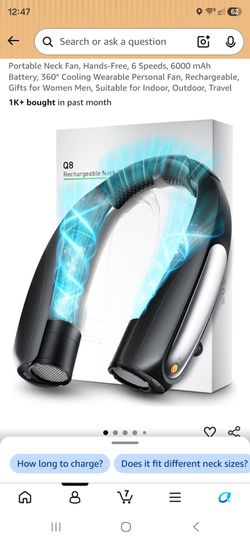 Rechargeable Neck Fan