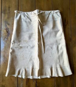 Vintage Abercrombie & Fitch Suede Leather Midi Skirt (Size 8)
