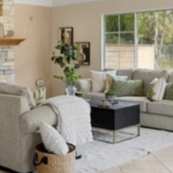 very good condition light beige, couch, and loveseat