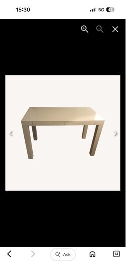 West Elm Parsons Desk with 2 Drawers