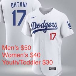 WOMEN’S LOS ANGELES DODGERS SHOHEI OHTANI STITCHED JERSEY SMALL UP TO 2XL