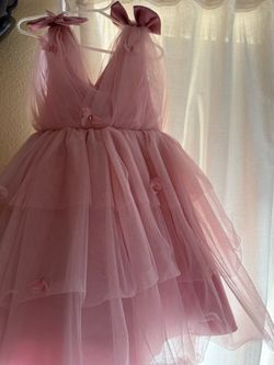 Girls fancy birthday party dress pink