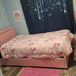 Twin Size Princess Bed, Frame And Mattress