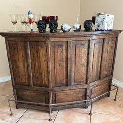 Wooden Bar with stool