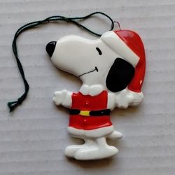 Vintage Snoopy Ceramic Ornament 1(contact info removed) United Feature Syndicate Christmas Made in Japan