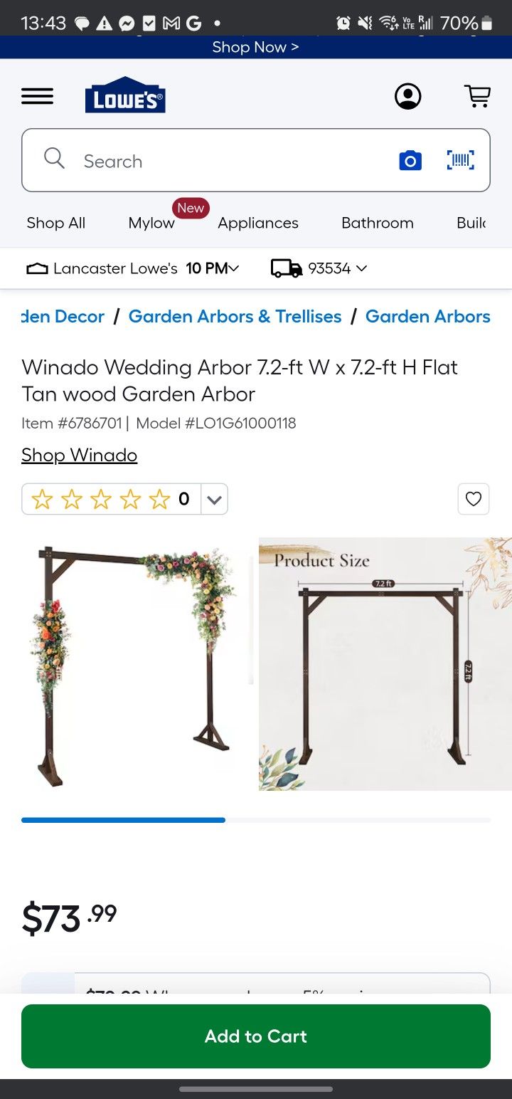 Wedding and garden arches
$ 50 dolls