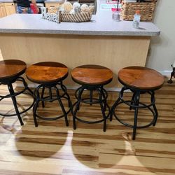 Rustic Industrial Bar Stools