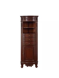 Home Decorators Collection Winslow 22 in. W x 14 in. D x 68 in. H Brown Freestanding Linen Cabinet