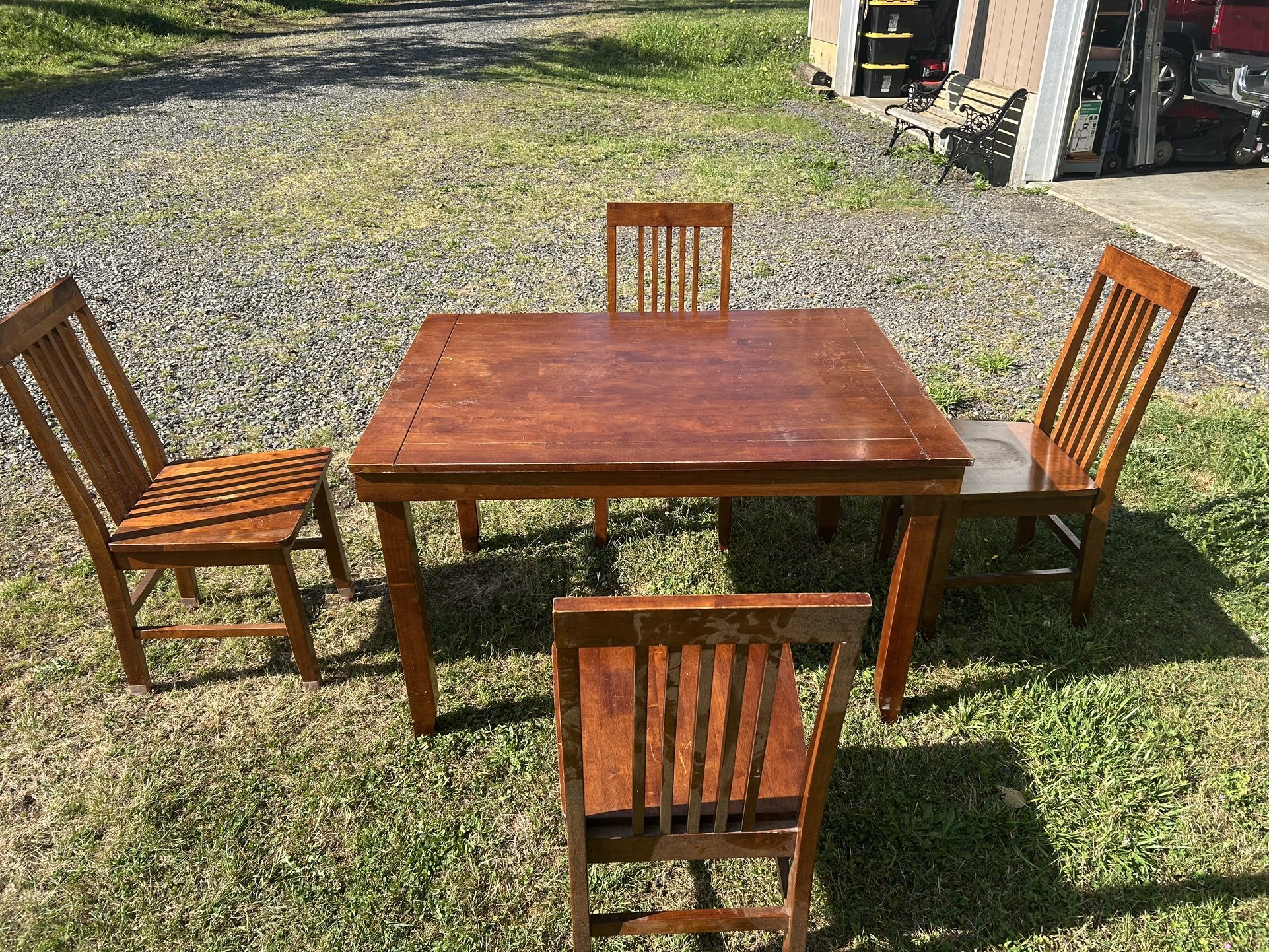 Hardwood Dining Table And Chairs