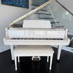 Samick White Baby Grand Piano