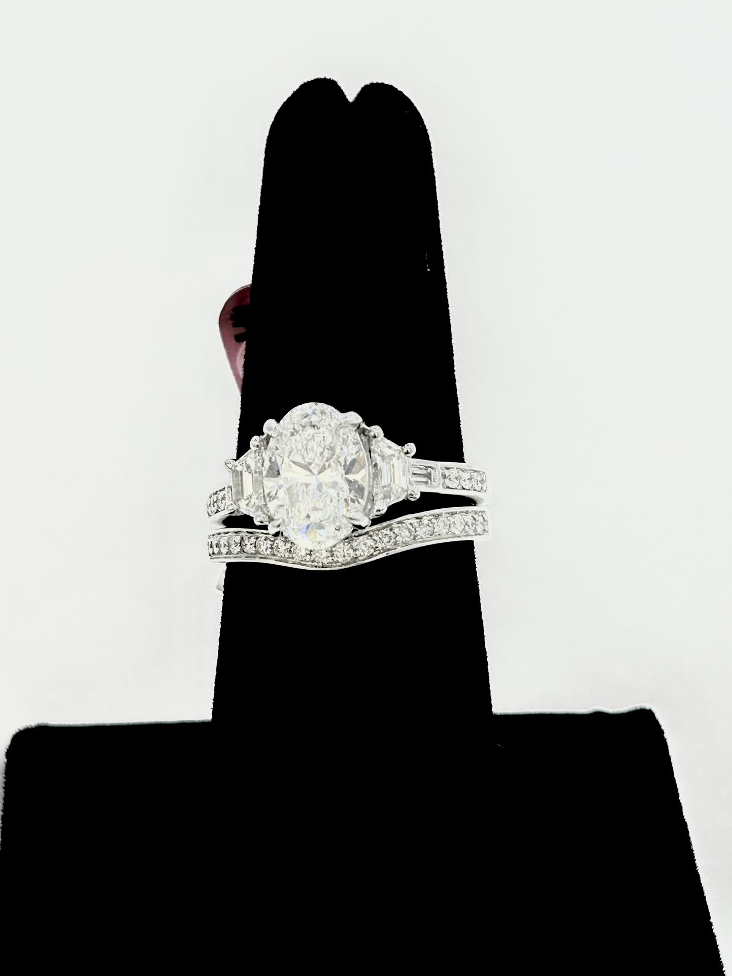 3.00CTW WG-14KT VS Diamond IGI Certified Wedding Ring Set 