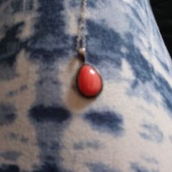 Sterling Silver Coral Pendant