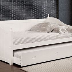Brand New White Twin Size Daybed w Trundle Bed