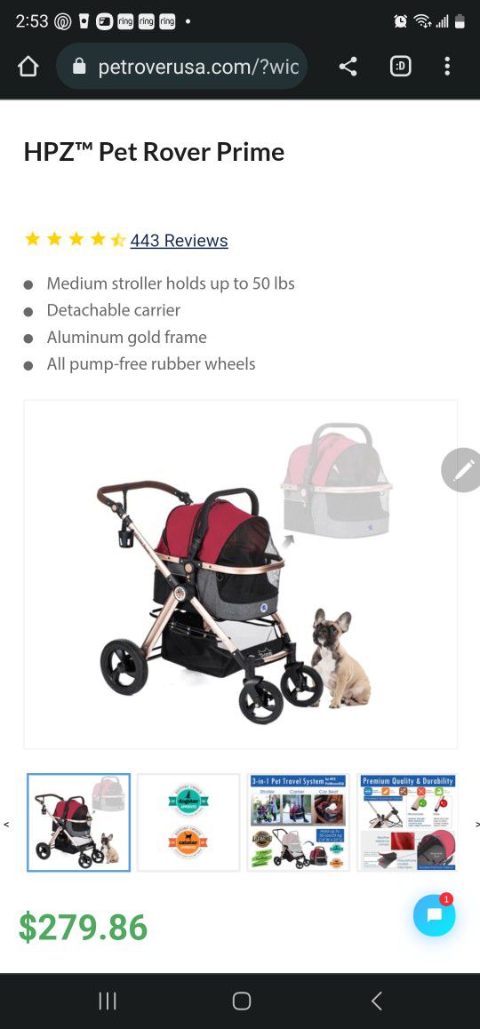 HPZ PET ROVER PRIME Dog Stroller 