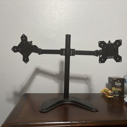 Like New Dual Computer Monitor Stand With Adjustable, Width, And Adjustable Height