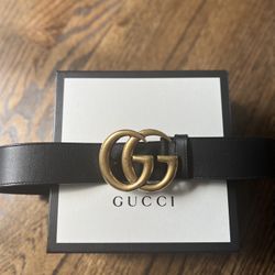 Gucci GG MARMONT 2015 RE-EDITION WIDE BELT (Size 80 x 32)