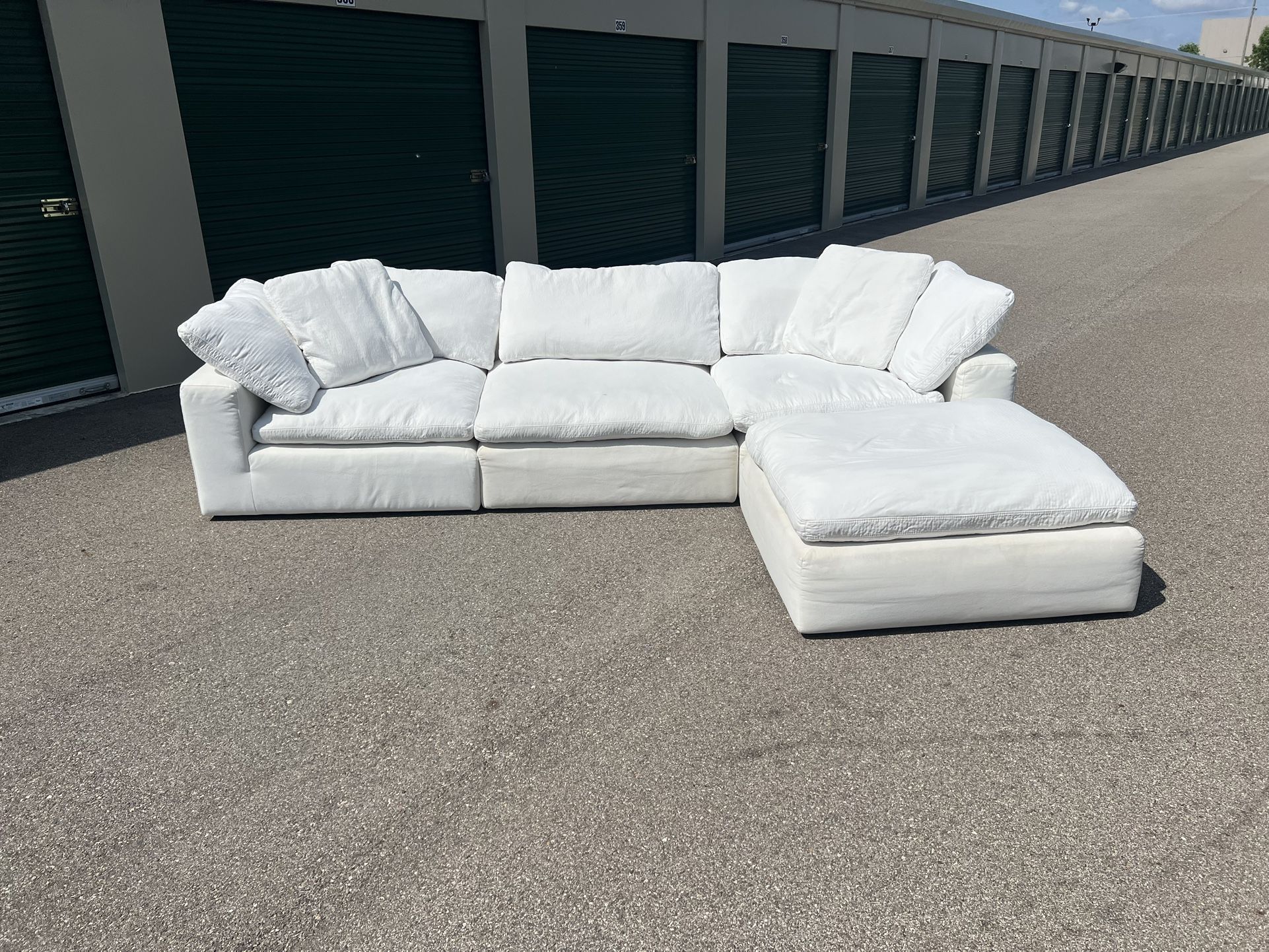 Stunning Cloud Couch Sectional Dupe + Ottoman - FREE DELIVERY