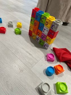 Kids Toy Blocks With Alphabet For Learning 