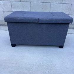Grey Storage Ottoman