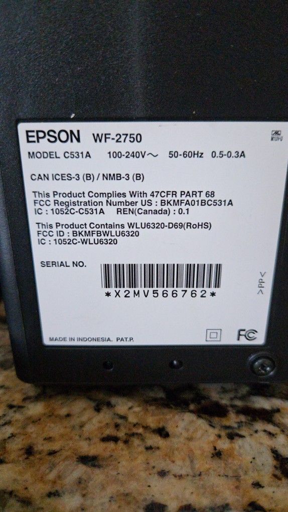 Epson WorkForce Printer/Scanner/Copier $100 Cash Only