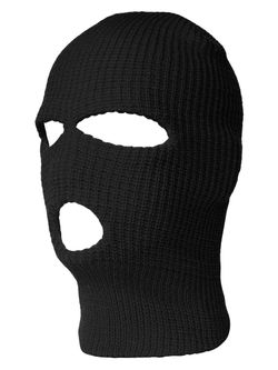 Black Knit 3-Hole Ski Mask Balaclava