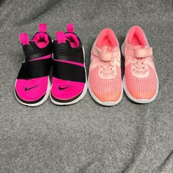 Two (2) Pairs of Nike Shoes, Size C11 - Like New