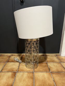Silver Decorative Lamp With Shade