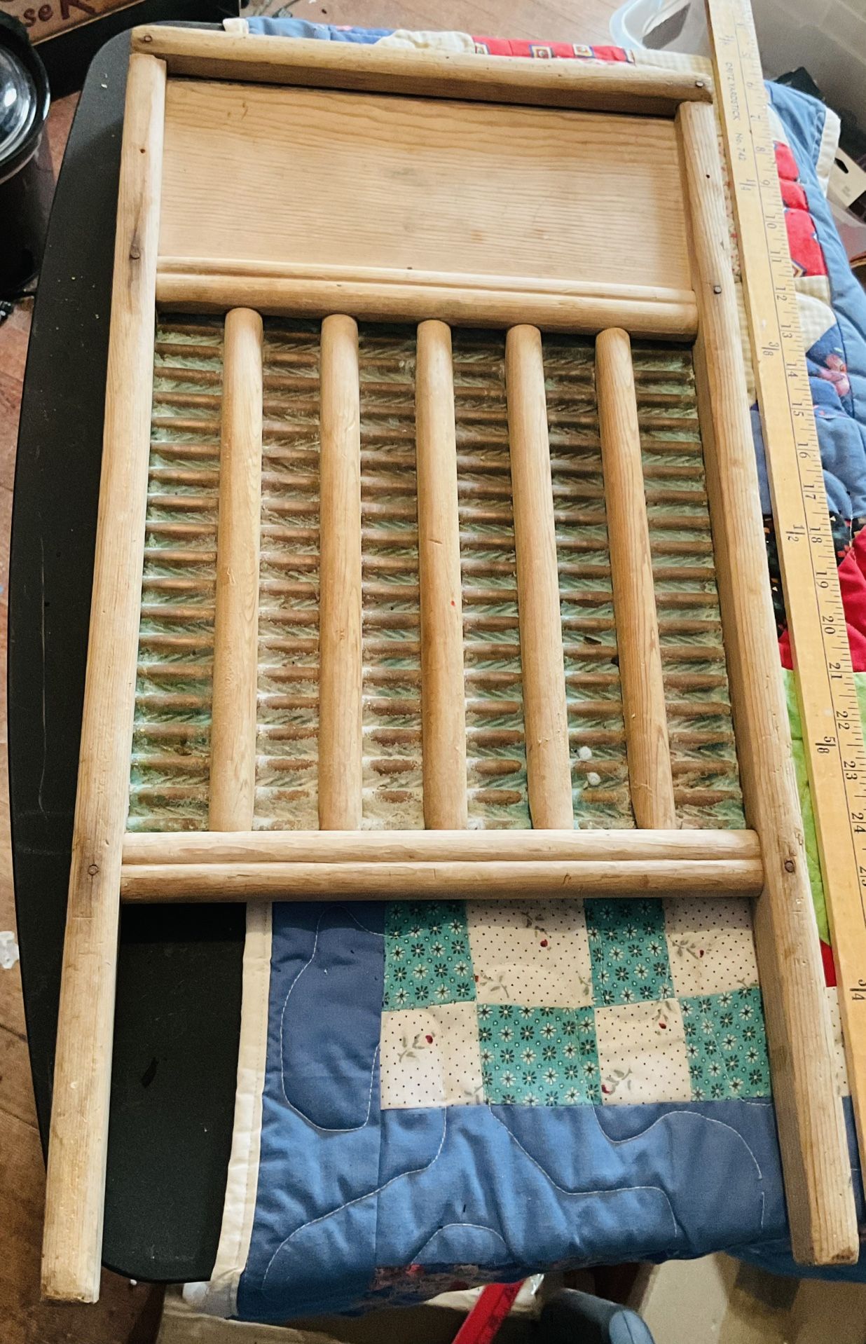 A vintage wash board