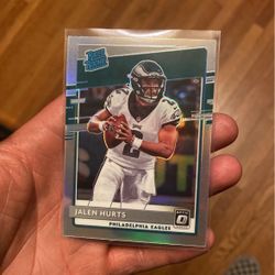Jalen Hurts Silver Prizm OPTIC
