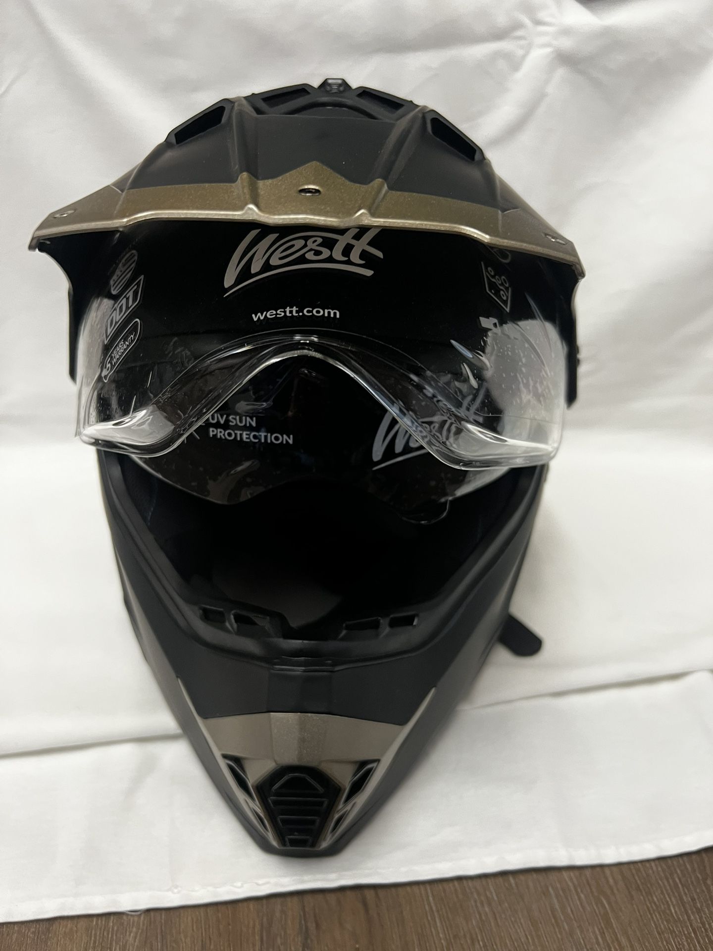 Black Helmet Dual Visor Tinted Size XL New