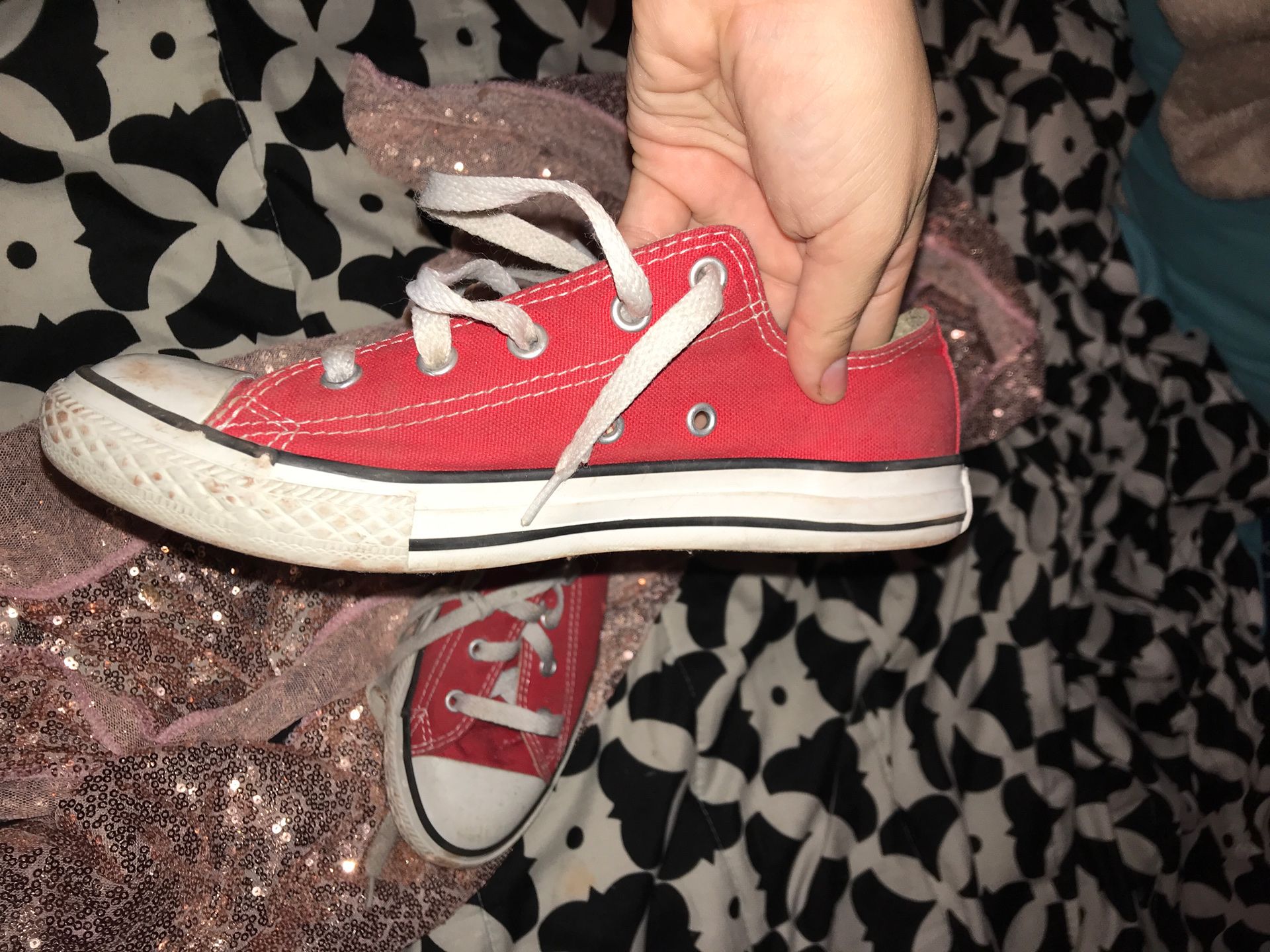 Red all star converse , for 15 bucks!
