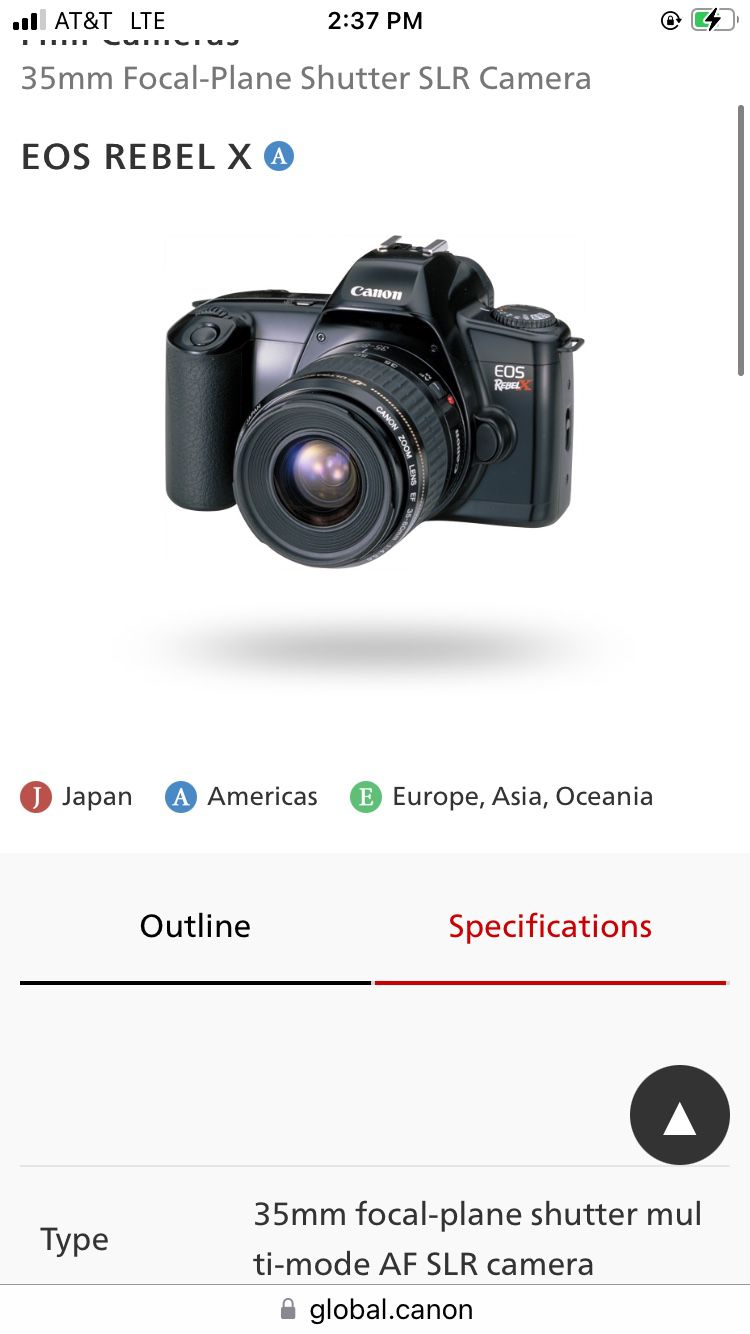 Canon 200E With Flash 35 MM Camera 