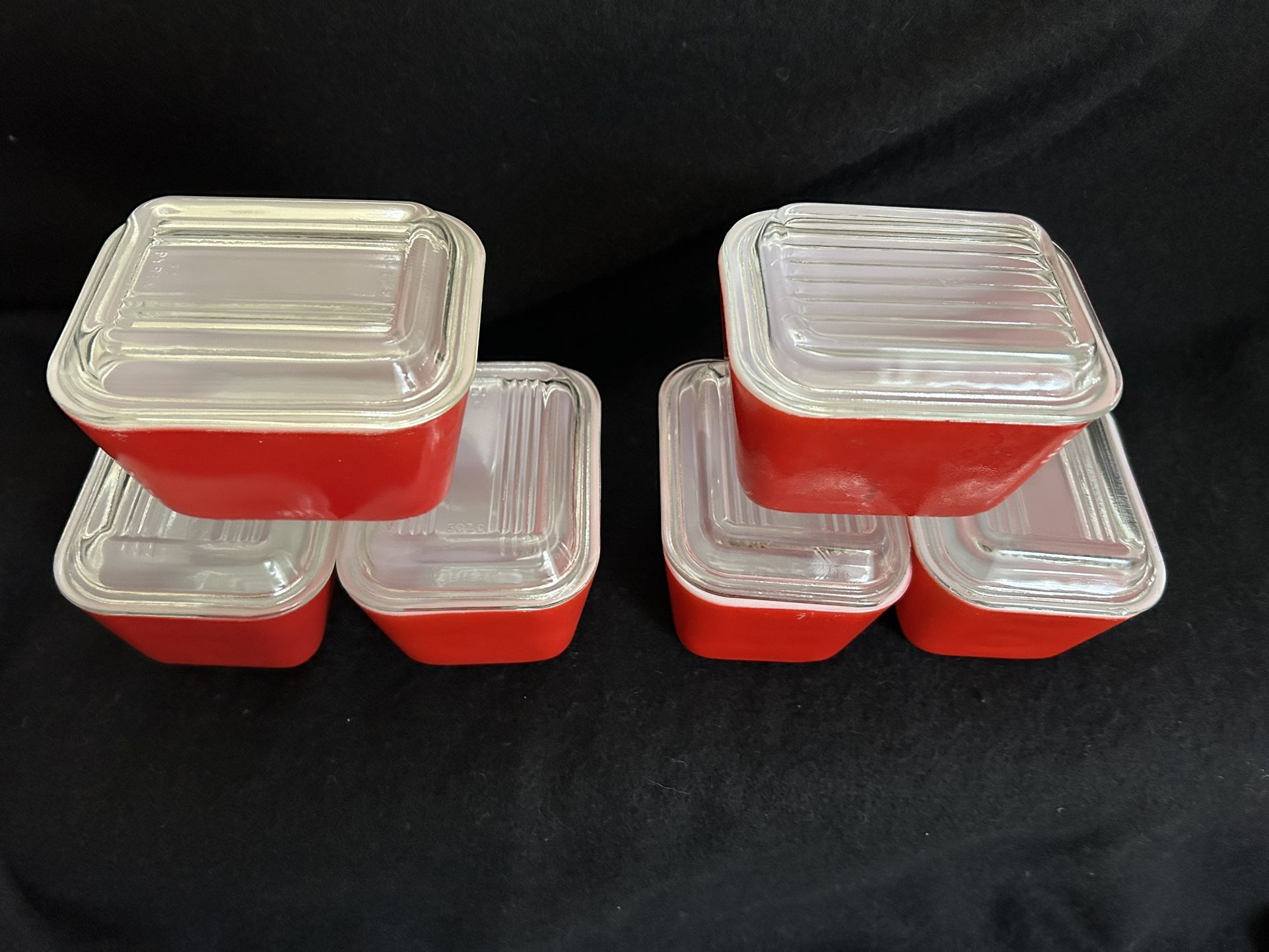 Six (6) Pyrex Refrigerator Dishes With Kids
