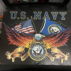 US Navy Metal Emblem Plate 
