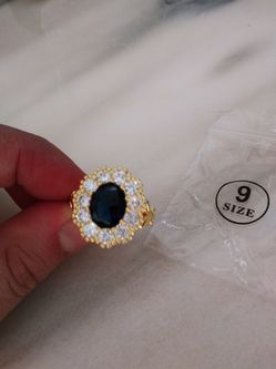 Beautiful gold plated silver s925 size 9 ring