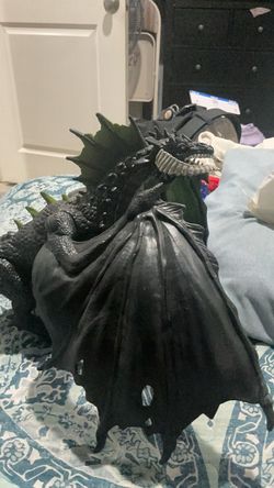 Large Black Dragon Figure Statue