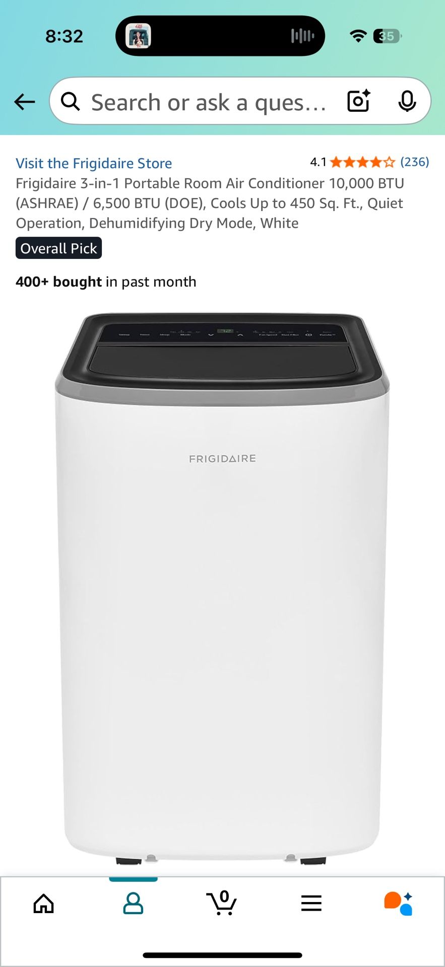 Portable Powerful A/C /dehumidifier/fan