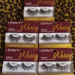 New I- ENVY WEAVY TEXTURED 3D EFFECT EYELASH  Lot Of 5