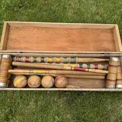 Collector’s  Antique Croquet Set