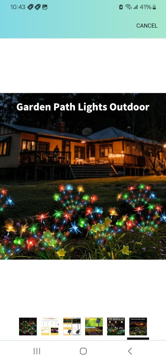 Solar Garden Dragonfly & Butterfly Lights 8 Modes. $12