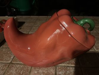 Clay Art Chili Pepper Cookie Jar