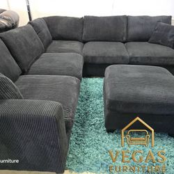 Sectional W Ottoman ✅ Delivery available ✅ Financing Options Available!✔️✨️No Credit Needed✔️✨️$0 Or $50 Down Payment✨️