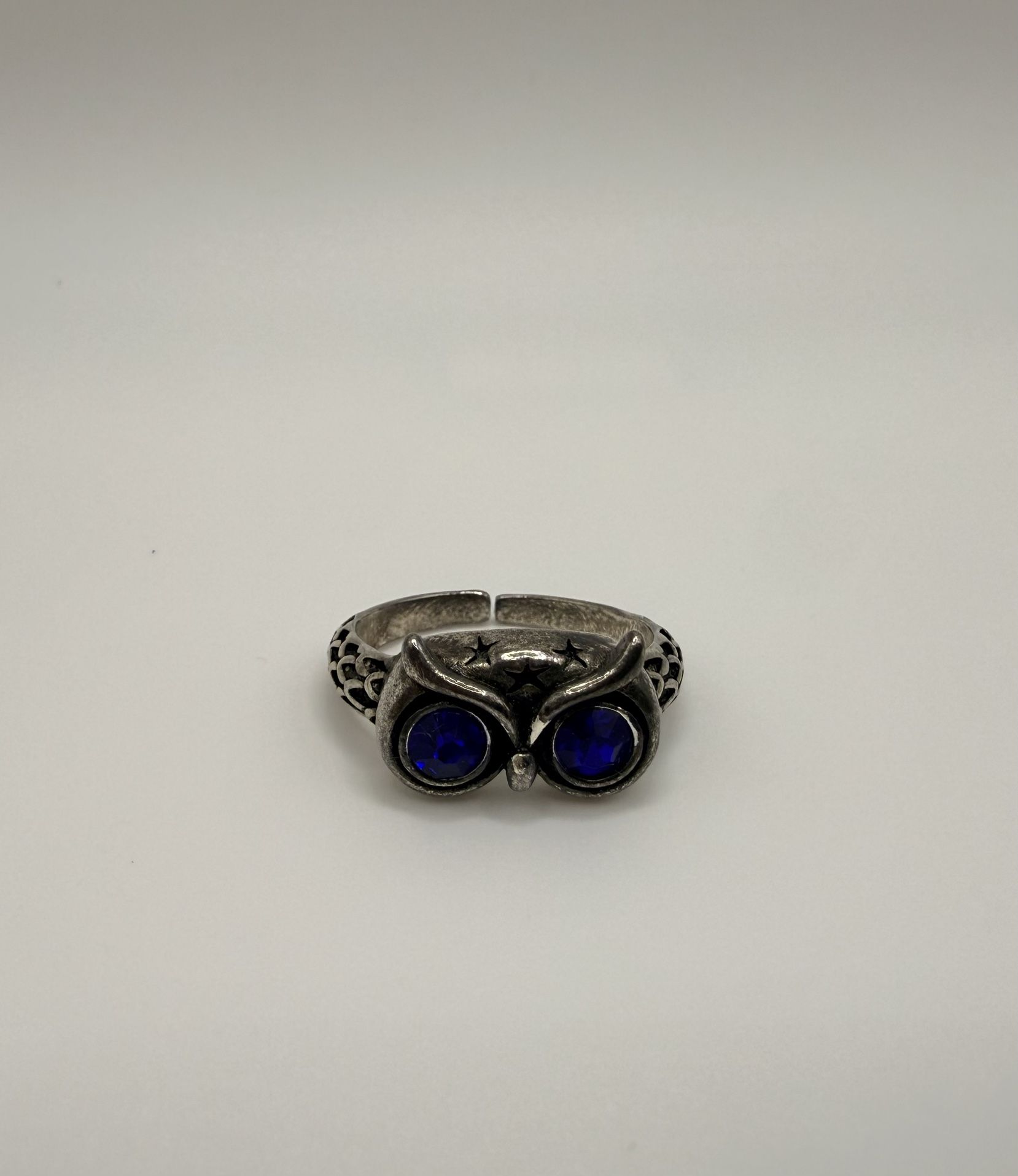 925 Sterling Silver Owl Ring Women Size 8