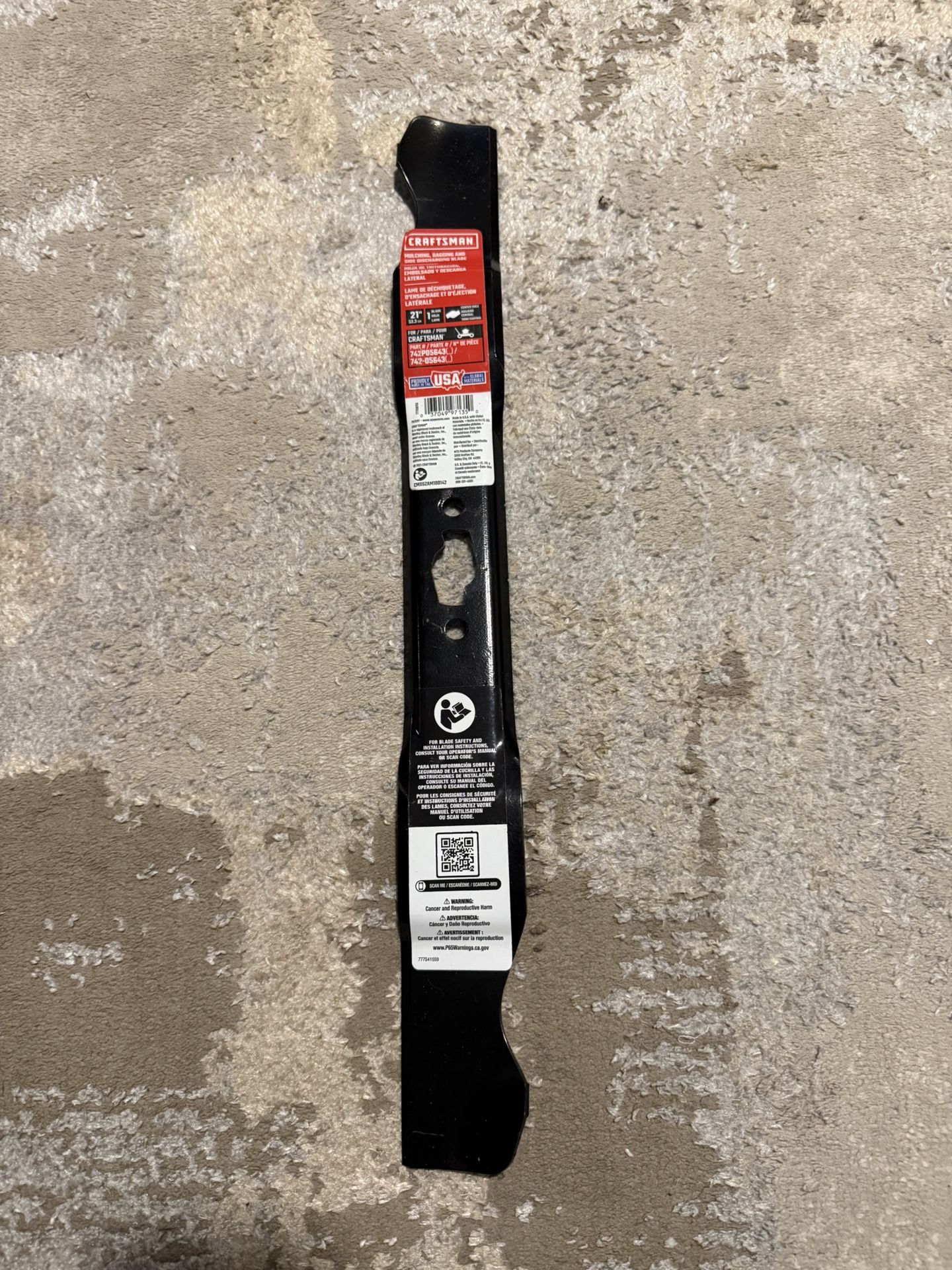 Craftsman Lawn Mower Blade 21” - New 