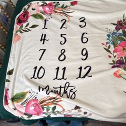 Babies Monthly Milestone Blanket
