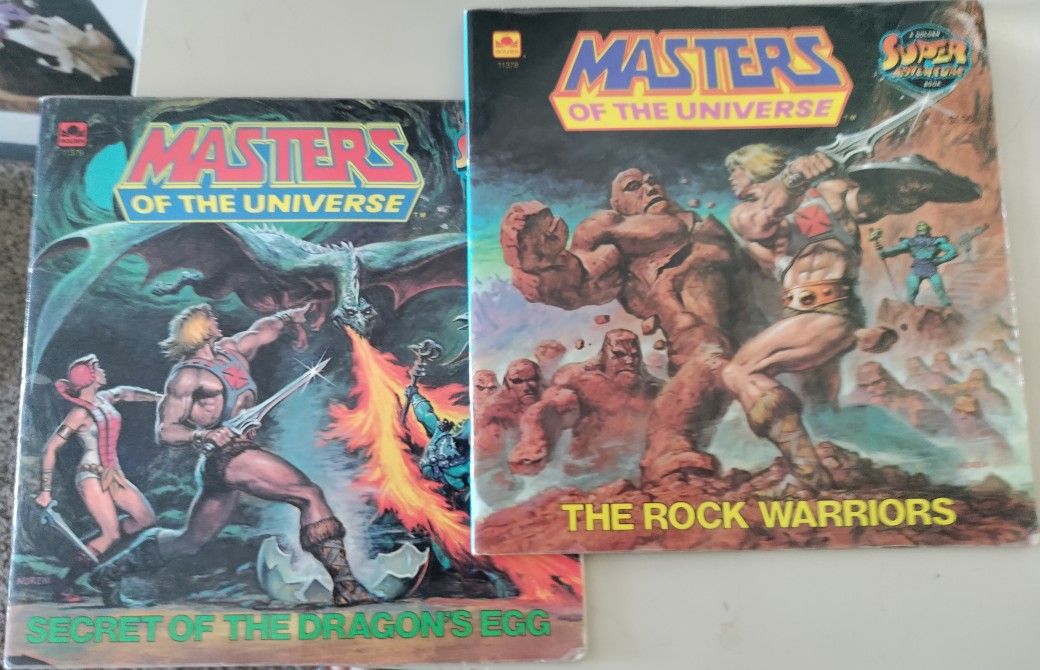 2 Books Masters Of The Universe He Man 1985