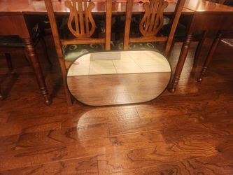 Modern Black Metal Wall Mirror 19.5" x 33"