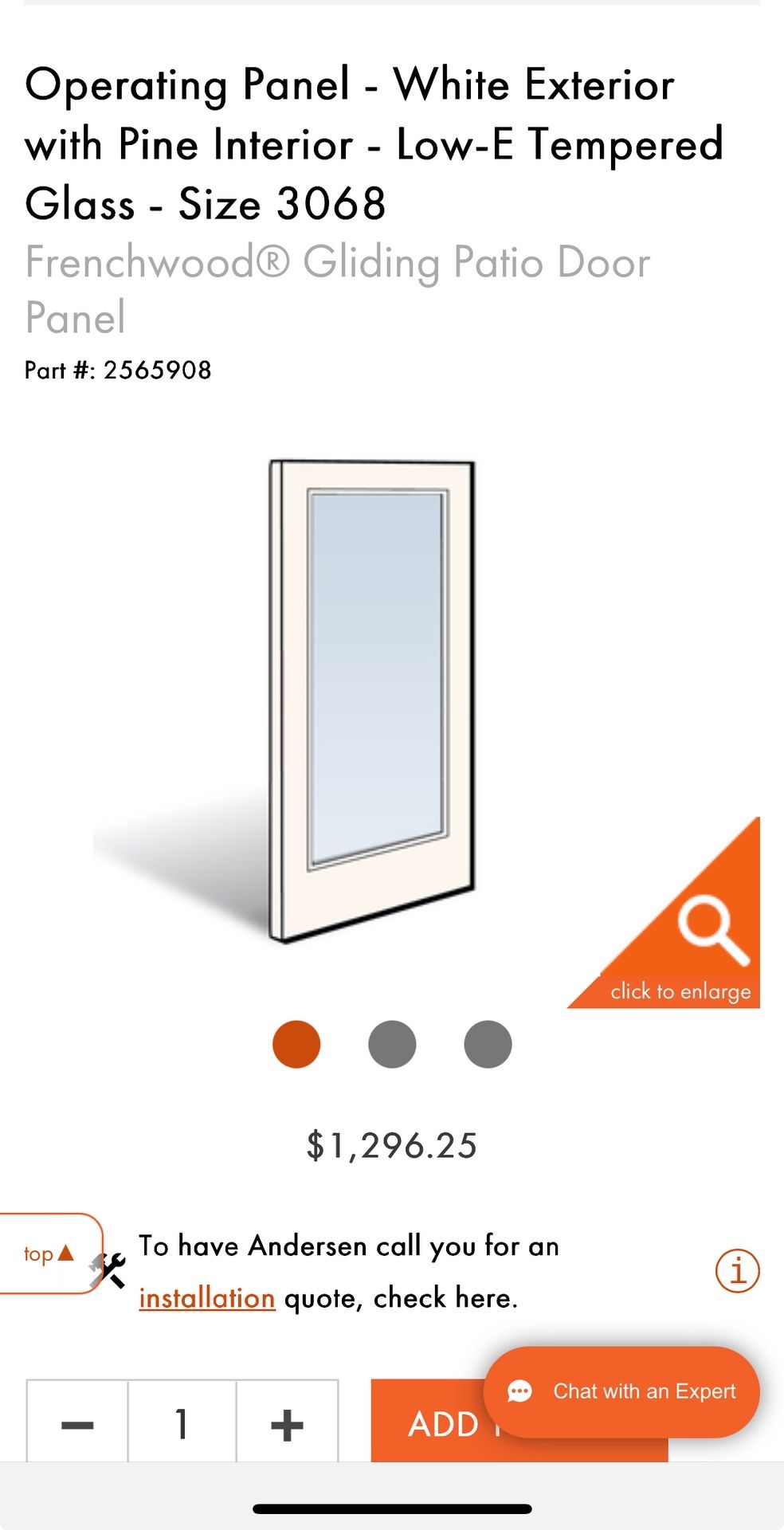 Anderson window 800 Series, Slider, Fixed Panel