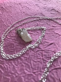 Valentine’s Day crystal necklace sterling silver 925 chain